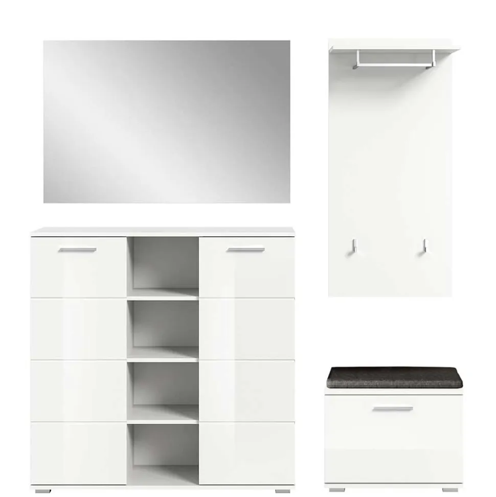 Weiße Garderobe Ampiano