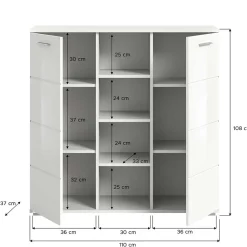 Weiße Garderobe Ampiano