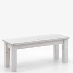 Weiße Massivholz Bank Kalimba