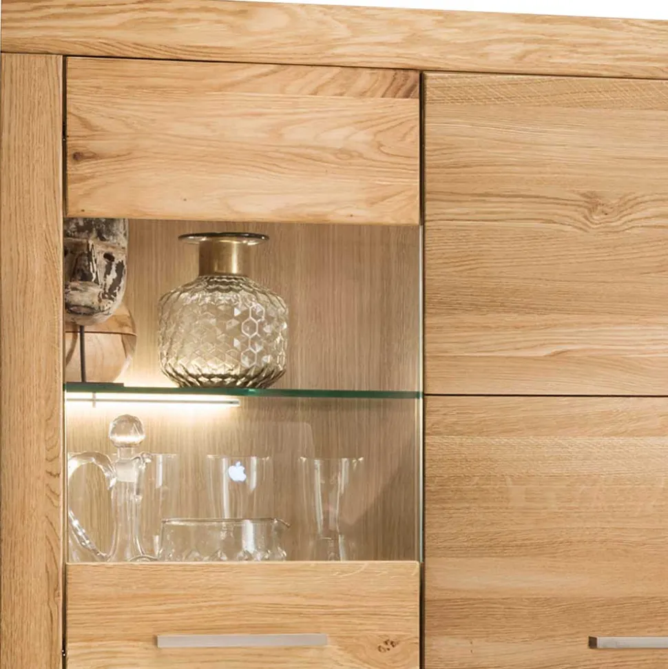 Wildeiche Highboard Divrina