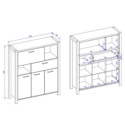 Wohnzimmer Highboard Foxxy