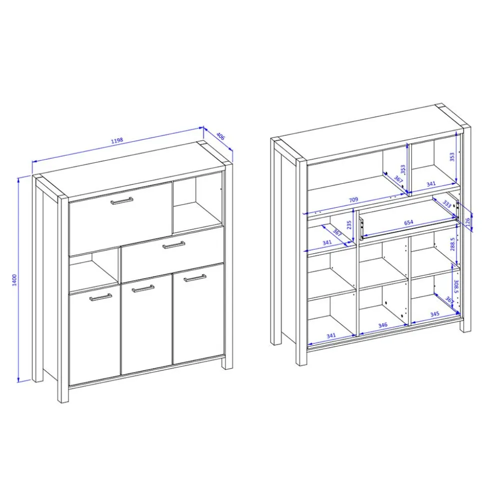 Wohnzimmer Highboard Foxxy
