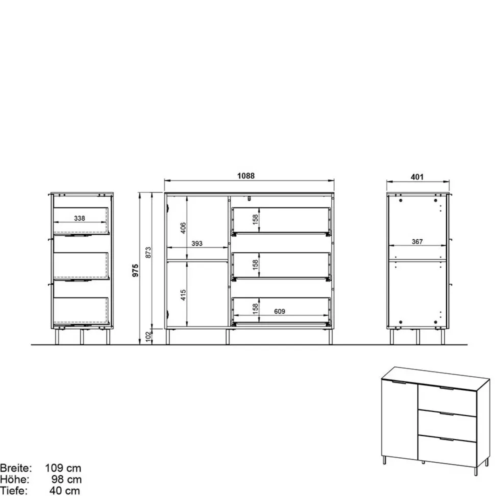 Wohnzimmer Kommode Riab