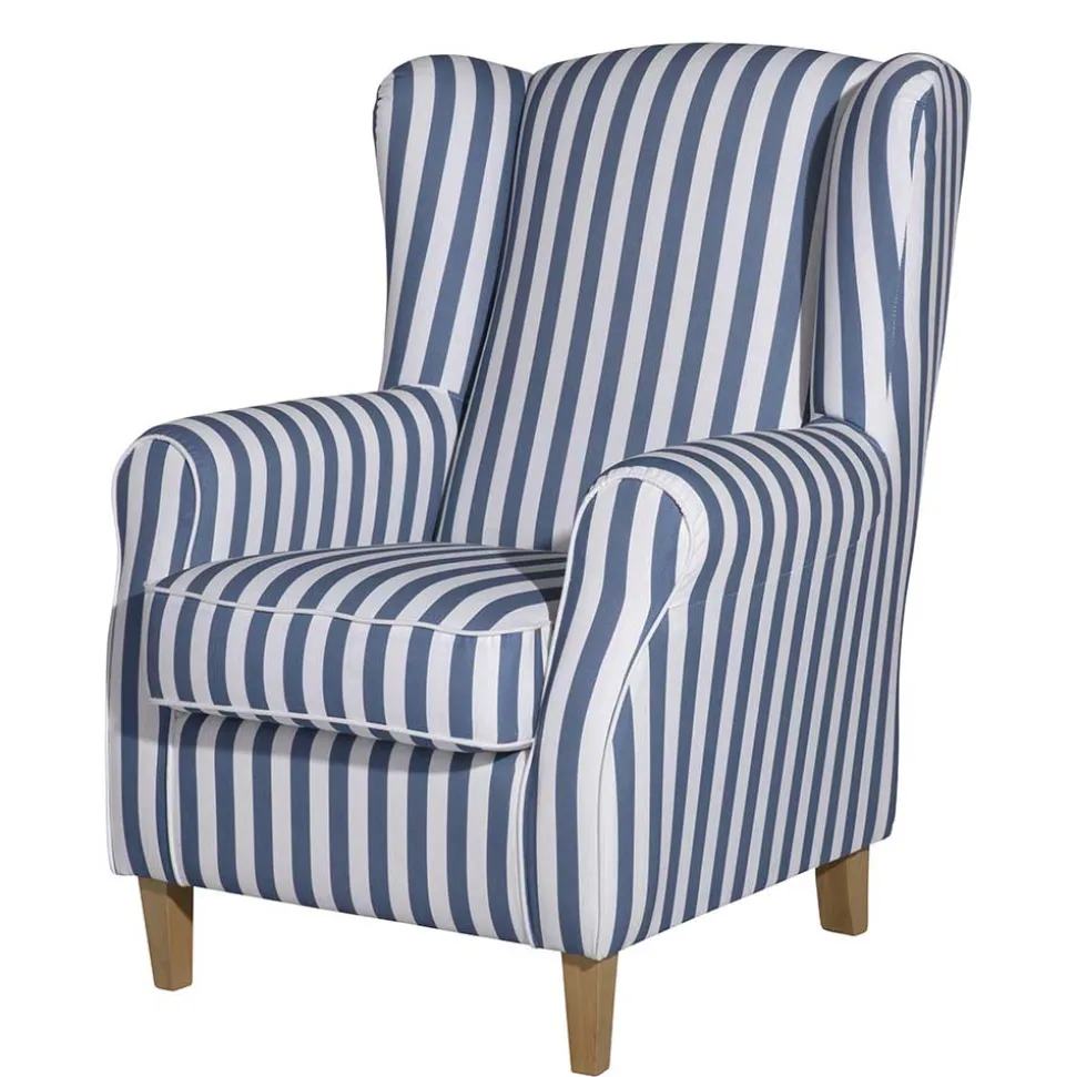 Wohnzimmer Sessel Streifen Taba