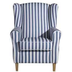 Wohnzimmer Sessel Streifen Taba