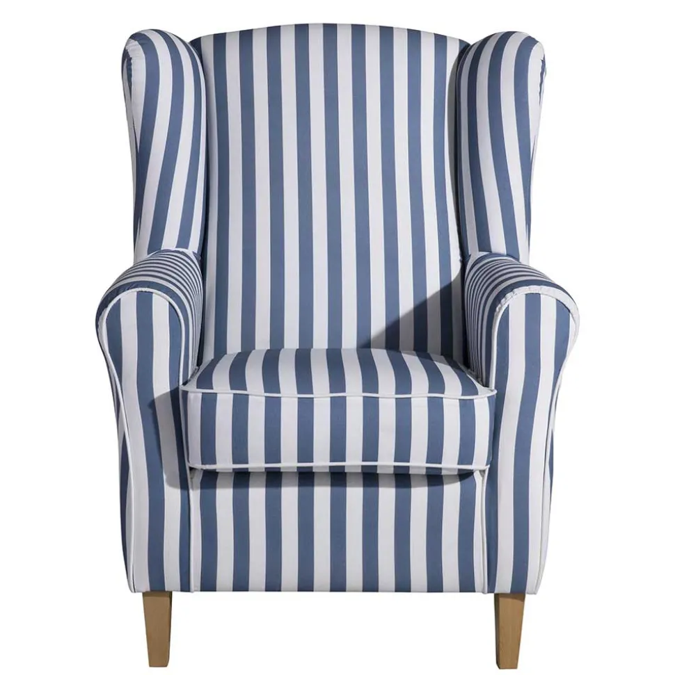 Wohnzimmer Sessel Streifen Taba