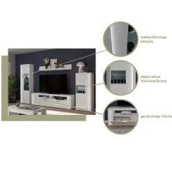 Wohnzimmer Vitrinenschrank Countrys