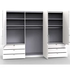 Zweifarbiger Kleiderschrank Andryas