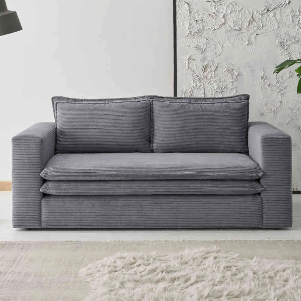 Zweisitzer Sofa Anthrazit Eltusa